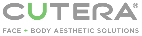 Cutera logo with tag line Face Body Aesthetic Solutions.