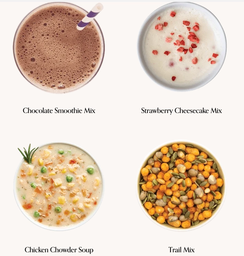 Ideal Protein sample foods